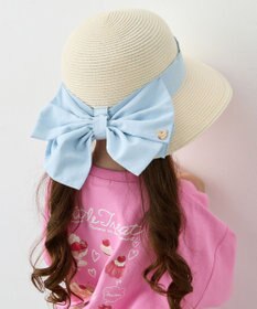 ANY KIDS 【UVカット】【日よけ付き】リボンブレードハット