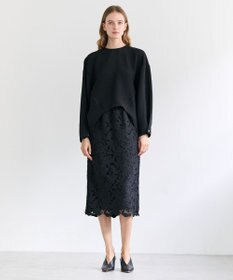 BEIGE， BROOM / スウェット風ライトフォルムプルオーバー