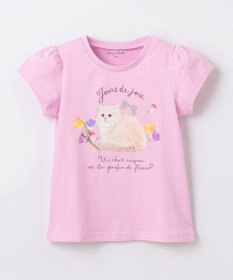 ANY KIDS フォトプリント ネコ Tシャツ