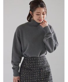 Te chichi 【宮本茉由着用】ハイネックフェザーニット