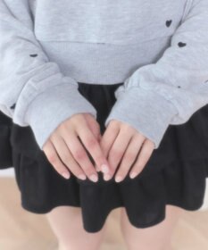 WEGO ハート総柄刺?スウェット