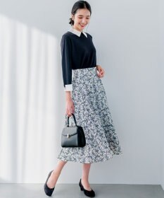 組曲 プランタンプリント フレアスカート