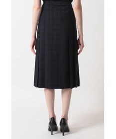 DAKS ビッグシャドーチェック セミフレアプリーツスカート