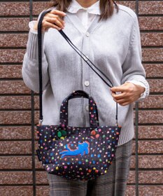 tsumori chisato CARRY きらネコてんてん ハンドバッグ 2way ショルダーバッグ
