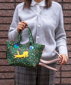 tsumori chisato CARRY きらネコてんてん ハンドバッグ 2way ショルダーバッグ