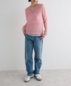 Green Parks ＳＥＴ２点　クロシェ風ニットプルオーバー