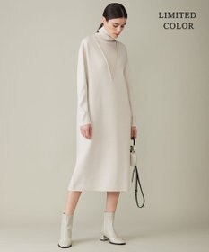 ICB 【WEB限定カラーあり】ウールブレンドスムース レイヤードデザインワンピース