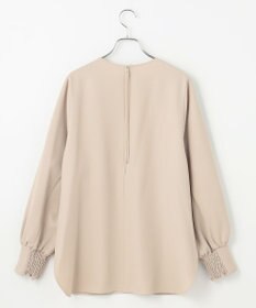 #Newans 【洗濯機可】シャーリングカフスパウダリーブラウス