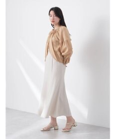 earth music&ecology ギャザーショートブラウス