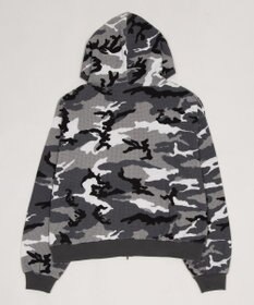 WEGO 【ユニセックス着用ITEM】ワッフルグラフィックカットZIPパーカー