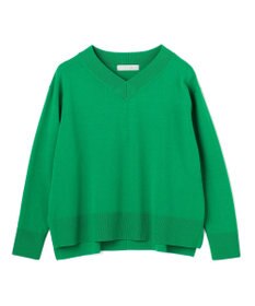 UNFILO マイビューティニット Vネック グリーン