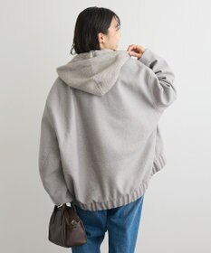 Green Parks ニットフード付きウーリーブルゾン