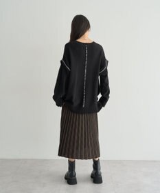 earth music&ecology 【洗濯機洗い可 / 選べる丈】アンチピリングC/A選べる丈配色ニット