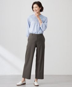 J.PRESS LADIES L 【洗える】プレーティングジャージー モックネックカットソー