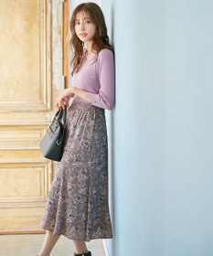 ANY SIS 【洗える】ネックポイントリブ ニット