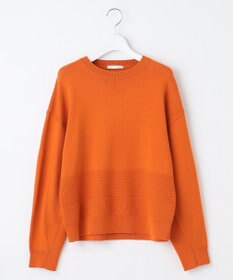 自由区 【洗える】コットンポリミドルゲージ ニット