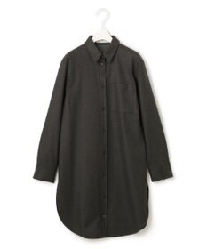 ICB L 【洗える】 ウールミルドサキソニー ロングシャツ