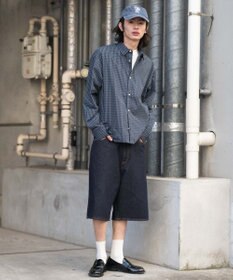 WEGO 【ユニセックス着用ITEM/SMLサイズ展開】スーパーバギーデニムショーツ