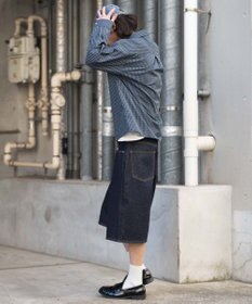 WEGO 【ユニセックス着用ITEM/SMLサイズ展開】スーパーバギーデニムショーツ