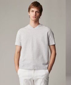 JOSEPH ABBOUD 【オーガニックコットン使用・日本製】JOEコットンサッカー Vネック Tシャツ ライトグレー系7