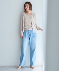 YECCA VECCA ラメ混クルーネックカーディガン