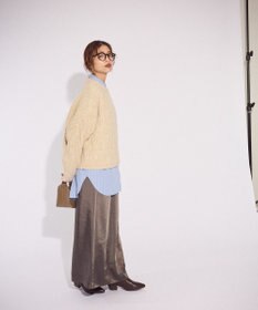 Green Parks ふわふわケーブルニットプルオーバー