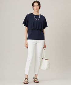 自由区 【接触冷感・UVカット・吸水速乾・抗菌防臭・洗える】ハイツイストポンチフレアディティール カットソー