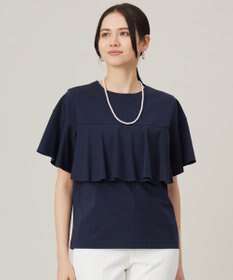 自由区 S 【接触冷感・UVカット・吸水速乾・抗菌防臭・洗える】ハイツイストポンチフレアディティール カットソー