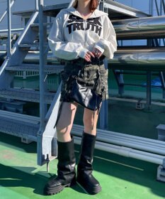 WEGO ロゴZIPショートパーカー