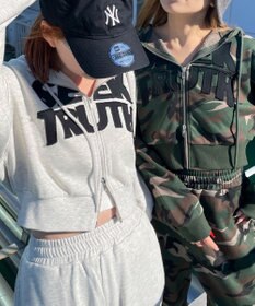 WEGO ロゴZIPショートパーカー