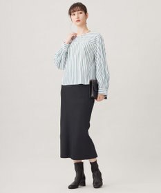 自由区 【洗える】SOMELOSクロップド丈 ブラウス