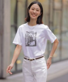 J.PRESS LADIES プリント Ｔシャツ ホワイト系