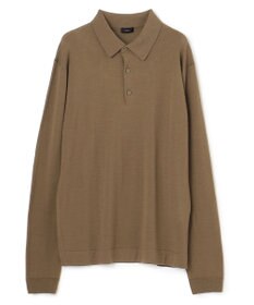 JOSEPH HOMME LIGHT MERIONS KNIT POLO LONG SLEEVE