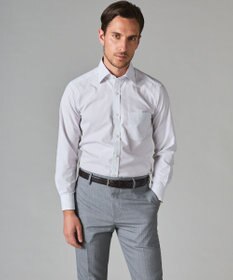 GOTAIRIKU 【形態安定】PREMIUMPLEATS_セミワイドカラー 通年ドレスシャツ（ストライプ）