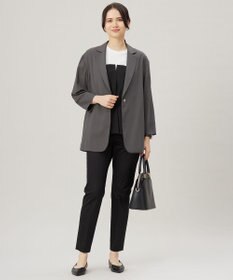 自由区 S 【UVカット・接触冷感・洗える】コットンサテンテーパード パンツ