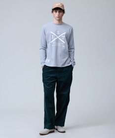 J.PRESS MEN 【NYUZELESS】SKI プリント ロングスリーブ Tシャツ