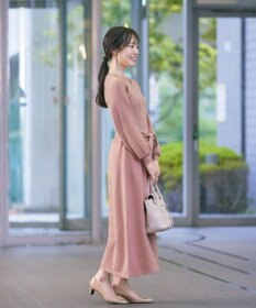 Tiaclasse 【洗える】パフ袖ニットワンピース