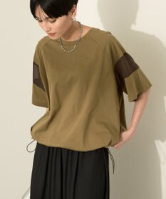 AMERICAN HOLIC 異素材ライン切替プルオーバー