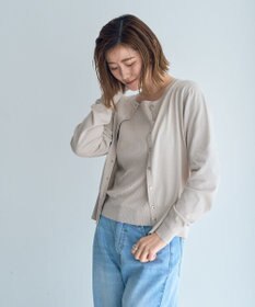 YECCA VECCA ラメ混クルーネックカーディガン