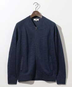 JOSEPH ABBOUD 【イタリア糸使用/清涼感/軽い/洗える/サスティナブル】スラブギマ ニット  ジップ ブルゾン