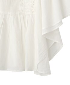 earth music&ecology 【WEB・一部店舗限定】【綿100％】レース＆ピンタックポンチョ