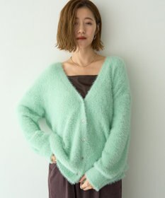 YECCA VECCA ラメシャギーカーディガン