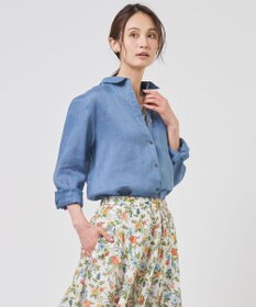 J.PRESS LADIES S 【WEB限定カラーあり・2way】リネン シャツ ブラウス