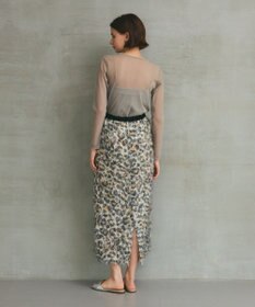 GRACE CONTINENTAL フェザーレオパードスカート