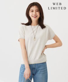 J.PRESS LADIES L 【WEB限定・洗える】Vis/Peスパーク ラメ配色 ニット