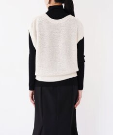 TOQUE 〈大草直子さんアドバイザー〉ベビーアルパカ×シルクハニカムニットフレンチトップス