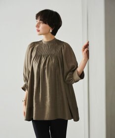 #Newans 【金子綾さんインスタライブご紹介アイテム】（前後着用可能）ピンタックシアーブラウス