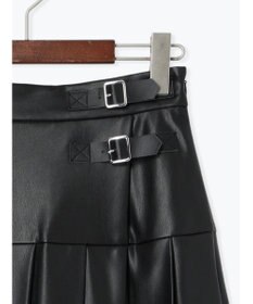 Te chichi 【泉 里香さん着用・Oggi.jp10/23掲載】レザータックプリーツスカート