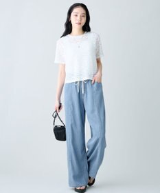 ANY L レースショート丈Tシャツ