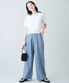 ANY L レースショート丈Tシャツ